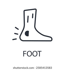 foot icon. vector.Editable stroke.linear style sign for use web design,logo.Symbol illustration.