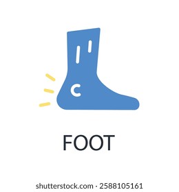 foot icon. vector.Editable stroke.linear style sign for use web design,logo.Symbol illustration.