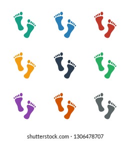 Foot Icon White Background Editable Filled Stock Vector (Royalty Free ...