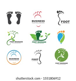 Foot Ilustration Logo Vector For Business Massage,therapist Design Template