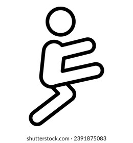 Foot kick icon outline vector. Defense karate. Man judo