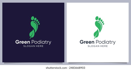 Foot leaf vector logo template. Suitable for business, nature, health and medical company.