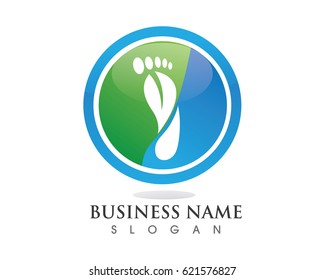 Foot leaf and waters logos