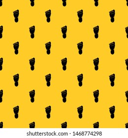 Foot left leg pattern seamless vector repeat geometric yellow for any design