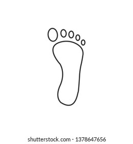 Foot, leg, print icon. Vector illustration, flat design.