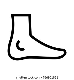 foot line icon