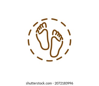 Foot line icon. High quality outline symbol for web design or mobile app. Thin line sign for design logo. Color outline pictogram on white background