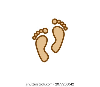 Foot line icon. High quality outline symbol for web design or mobile app. Thin line sign for design logo. Color outline pictogram on white background