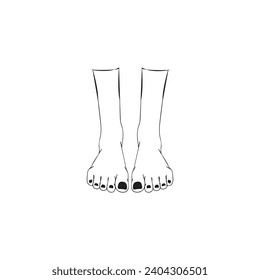 Foot line icon. Human Footprint step Icon. Element of treatment icon for mobile concept and web apps. Thin line foot line icon can be used for web and mobile.