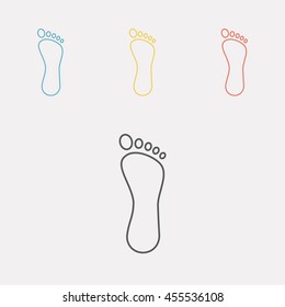 Foot line icon. Vector line illustration.