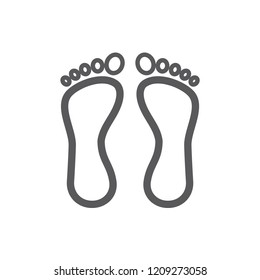 Foot line icon. Vector illustrations for web graphics.