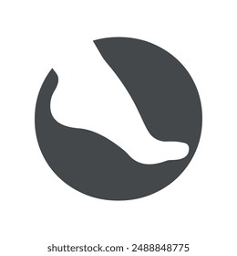 Foot Logo combine with letter O vector template
