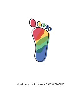 Foot logo design illustration vector template