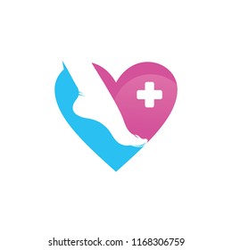 foot logo design template