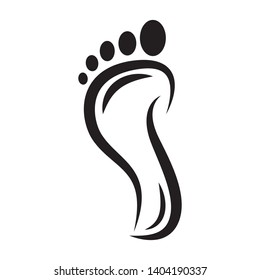 Foot logo design template. icon foot design. black icon foot.