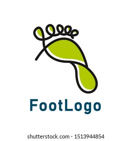 foot logo design template vector