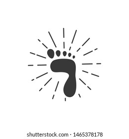 Foot logo design vector abstract colorful sign