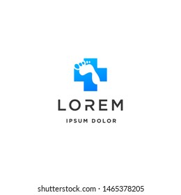 Foot logo design vector abstract colorful sign