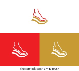 Foot logo design vector format