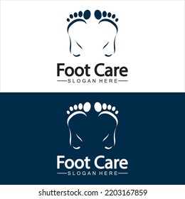 Foot logo design vector template