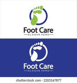 Plantilla vectorial de diseño de logotipo de pie