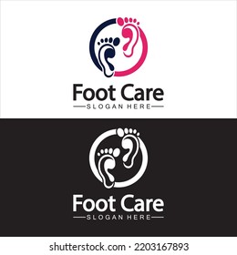 Foot logo design vector template