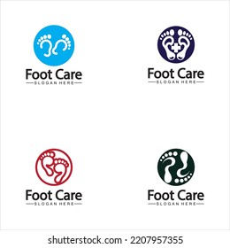 Foot logo design vector template