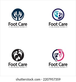 Foot logo design vector template