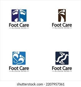 Plantilla vectorial de diseño de logotipo de pie