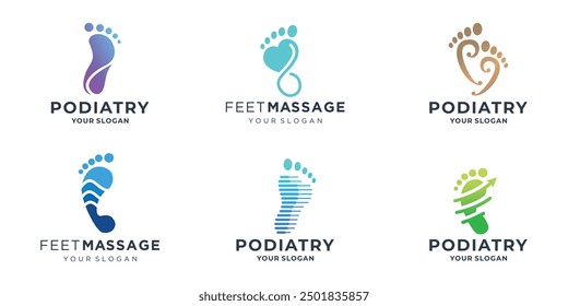 Foot logo designs concept vector, Iconic Foot Logo designs template.