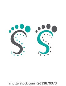 Foot logo designs concept vector, Iconic Foot Logo designs template