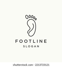 Foot logo icon flat design template 