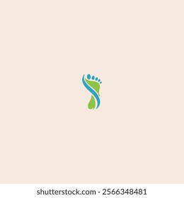 Foot logo icon flat vector design.