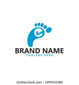 foot logo icon vector isolated