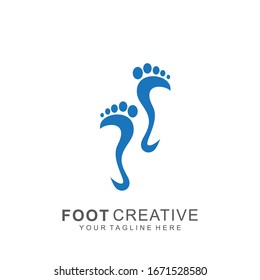 Foot logo with modern design. abstract icon foot vector illustration. Eps10