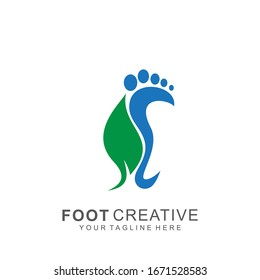 Foot logo with modern design. abstract icon foot vector illustration. Eps10