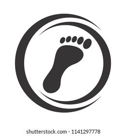 foot logo. reflexology icon. finger symbol. vector eps 08.