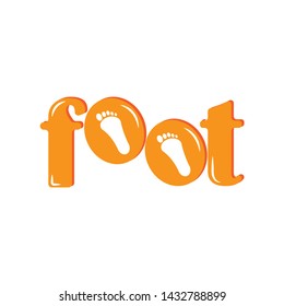 foot logo template design vector with isolated white background 