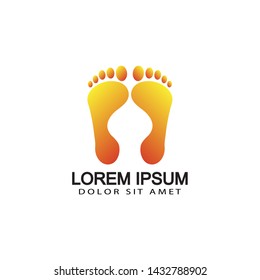 foot logo template design vector with isolated white background 