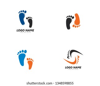 foot logo template vector icon design