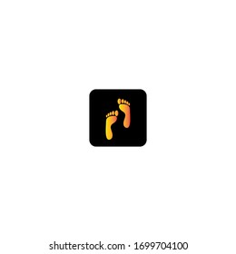 Diseño de icono vectorial de la plantilla de logotipo de pie