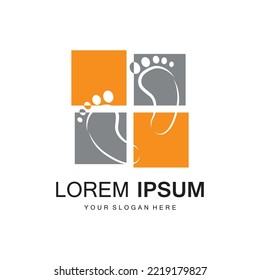 diseño de imagen de icono de la plantilla de logotipo de pie