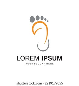 diseño de imagen de icono de la plantilla de logotipo de pie