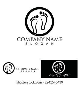 diseño de imagen de icono de la plantilla de logotipo de pie