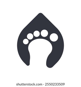Ilustração de modelo de ícone de vetor de logotipo de pé