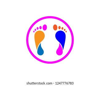 Foot logo vector template illustration design