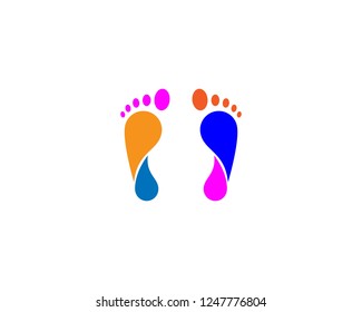 Foot logo vector template illustration design
