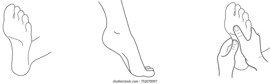 Foot massage with hand