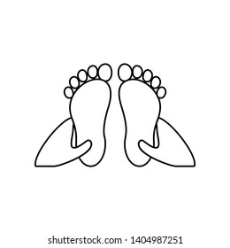 foot massage icon. Element of Spa for mobile concept and web apps icon. Outline, thin line icon for website design and development, app development