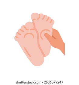 Foot Massage Icon Flat Vector Illustration